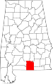 State map highlighting Covington County