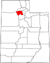 State map highlighting Davis County