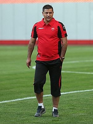 Ali Daei in Persepolis training