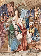 Amadeo Preziosi - The Silk Bazaar - Google Art Project