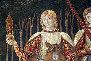 Benozzo gozzoli, corteo dei magi, 1 inizio, 1459, 47