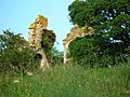 Craigie Castle - West Keep wall from the East