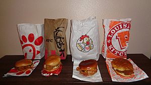 Fast Food Fried Chicken Sandwiches