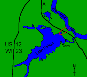 Lake Delton Wisconsin map