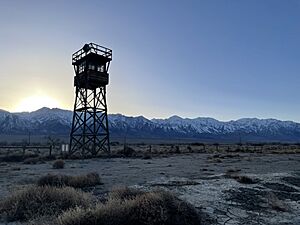 Manzanar Watchtower Sunset