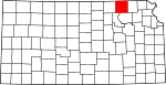 State map highlighting Marshall County