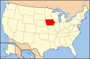 Map of USA IA