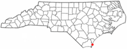 Location of Wilmington Beach, North Carolina