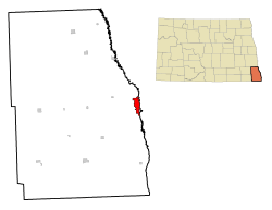 Location of Wahpeton, North Dakota