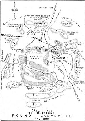 Positions round Ladysmith - November 1899 - Project Gutenberg eText 16466