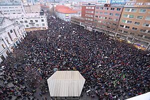 Protest po vražde Jána Kuciaka a Martiny Kušnírovej, 9. marca 2018