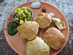 Puri Bhajji in Mumbai Restaurant.JPG