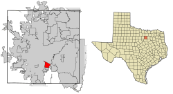 Location of Forest Hill in Tarrant County, Texas