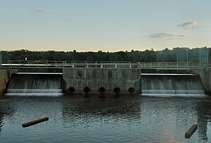 Waterfall stemming from Lake Manalapan