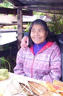 Alacaluf woman, Villa Puerto Edén, Chile - 20060111