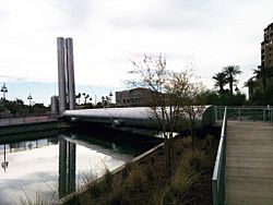 Arizona Canal - Scottsdale Road Pedestrian Bridge - East Side - 2011-01-11