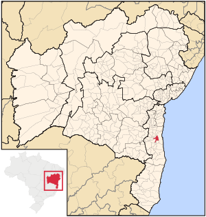 Location of Itabuna in Bahia