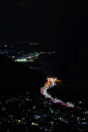 Beach road night view