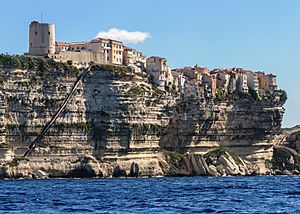 Bonifacio falaises escalier roi Aragon