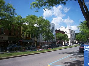 Business district in Wellsboro