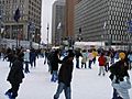 Campus Martius Park Skating rink