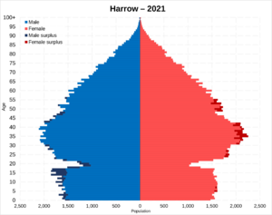 Harrow population pyramid