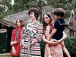 Lovell family greet reporters