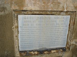 Mary Draper Ingles Chimney Plaque