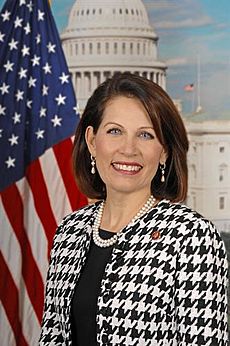 Michele Bachmann, smiling