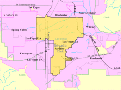 Location of Paradise, Nevada