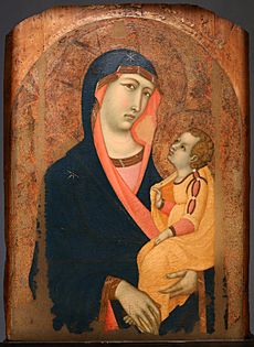 Pietro lorenzetti, madonna col bambino, 1310-15 ca. (castiglione d'orcia, ss. stefano e degna)