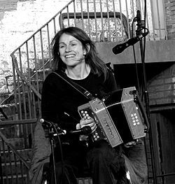 Sharon Shannon playing accordion