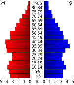 USA Union County, Tennessee.csv age pyramid