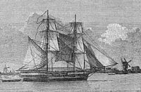 Woodcut of Lady Nelson brig