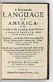 A Key into the Language of America