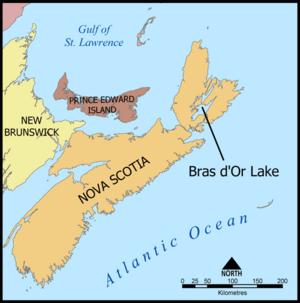 Bras d'Or Lake map