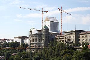 Bundeshaus während Renovation, August 2006 (1)