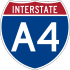 Interstate A4 marker