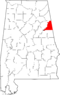 Map of Alabama highlighting Cleburne County.svg