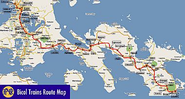 Philippine National Railways Route Map