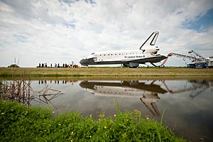 STS-135 being rolled out to be processed