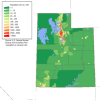 Utah population map