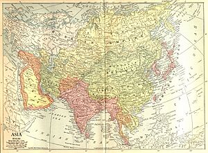 1914 map of Asia