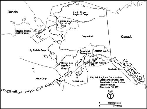 ANCSA Regional Corporations Map