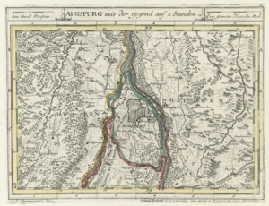 Augsburg map 1705-1720