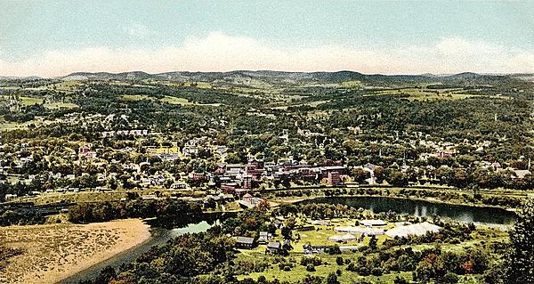 Bird's-eye View of Brattleboro, VT