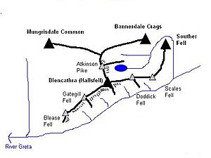 Blencathra sketch map