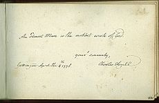 Charles Asgill autograph book 1778