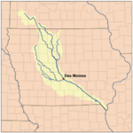 The Des Moines River watershed