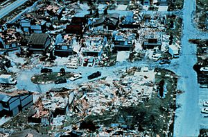 Destruction following hurricane andrew